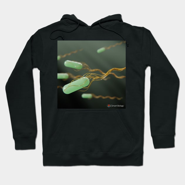 Bacteria Swimming Hoodie by Smart Biology